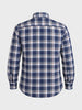 Men's Blue Slim Fit Checked Casual Shirt
