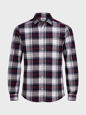 Men's Black Slim Fit Checked Casual Shirt