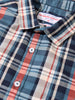 Men's Blue Slim Fit Checked Casual Shirt