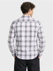 Men's White Slim Fit Checked Casual Shirt