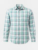 Men's Green Slim Fit Checked Casual Shirt