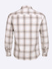 Men's Cream Slim Fit Checked Casual Shirt