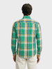 Men's Green Slim Fit Checked Casual Shirt