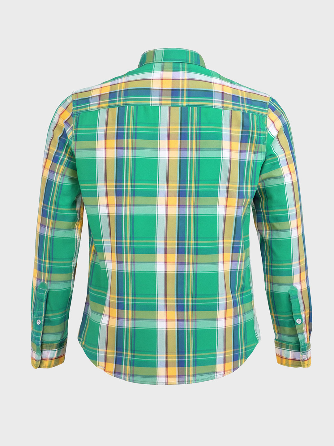 Men's Green Slim Fit Checked Casual Shirt