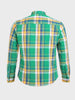 Men's Green Slim Fit Checked Casual Shirt