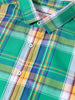 Men's Green Slim Fit Checked Casual Shirt