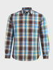 Men's Brown Slim Fit Checked Casual Shirt