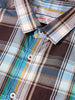 Men's Brown Slim Fit Checked Casual Shirt