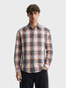 Men's White Slim Fit Checked Casual Shirt