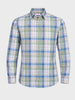 Men's White Slim Fit Checked Casual Shirt