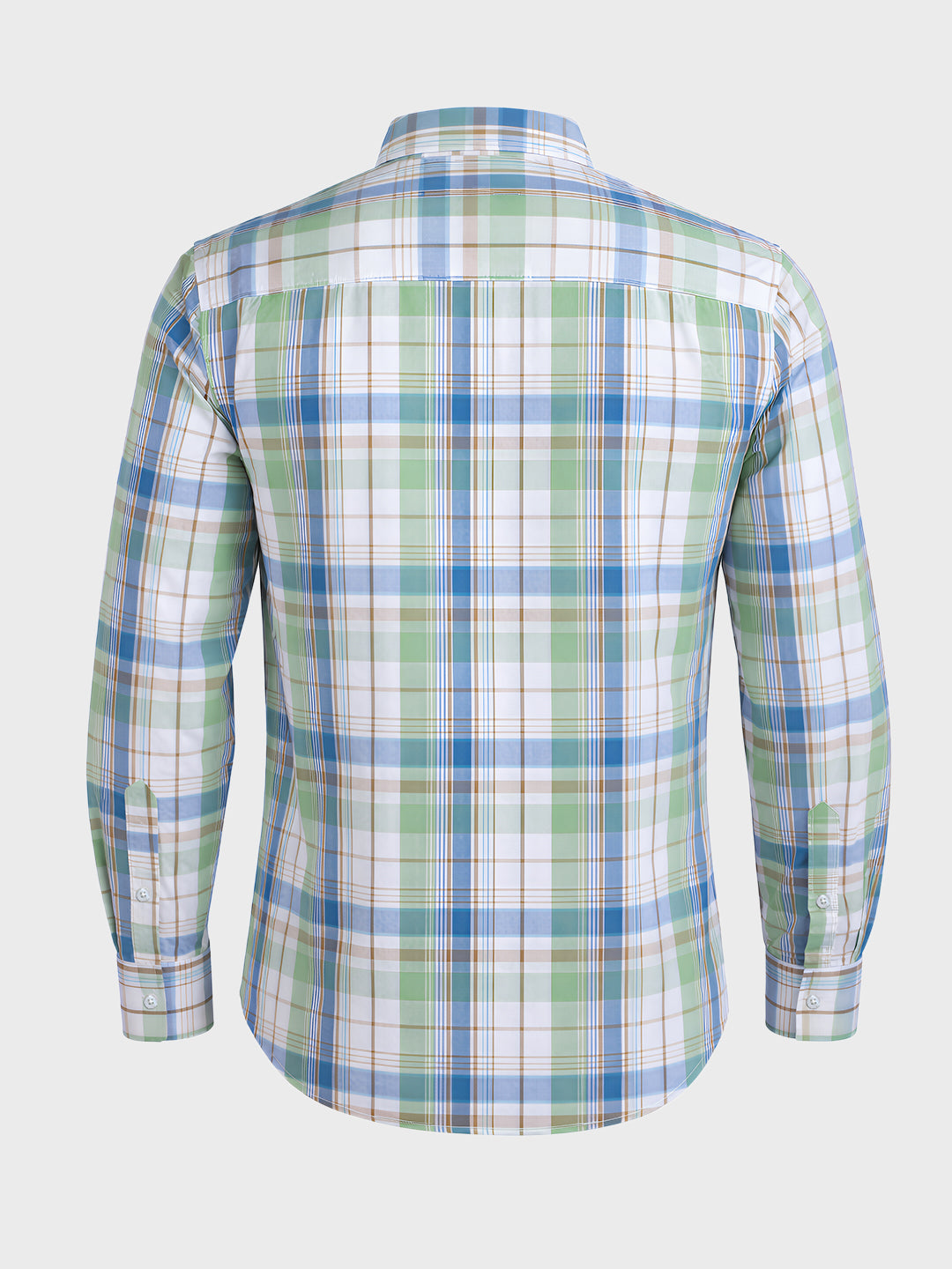 Men's White Slim Fit Checked Casual Shirt