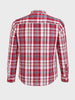 Men's Red Slim Fit Checked Casual Shirt