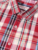 Men's Red Slim Fit Checked Casual Shirt