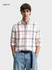 Men's Beige Slim Fit Checkered Casual Shirts