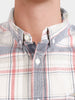 Men's Beige Slim Fit Checkered Casual Shirts