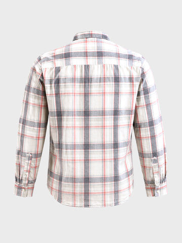 Men's Beige Slim Fit Checkered Casual Shirts