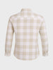 Men's Cream Slim Fit Checkered Casual Shirt