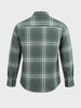 Men's Green Slim Fit Checkered Casual Shirt