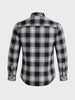 Men's Black Slim Fit Checkered Casual Shirt