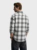 Men's Cream Slim Fit Checkered Casual Shirt