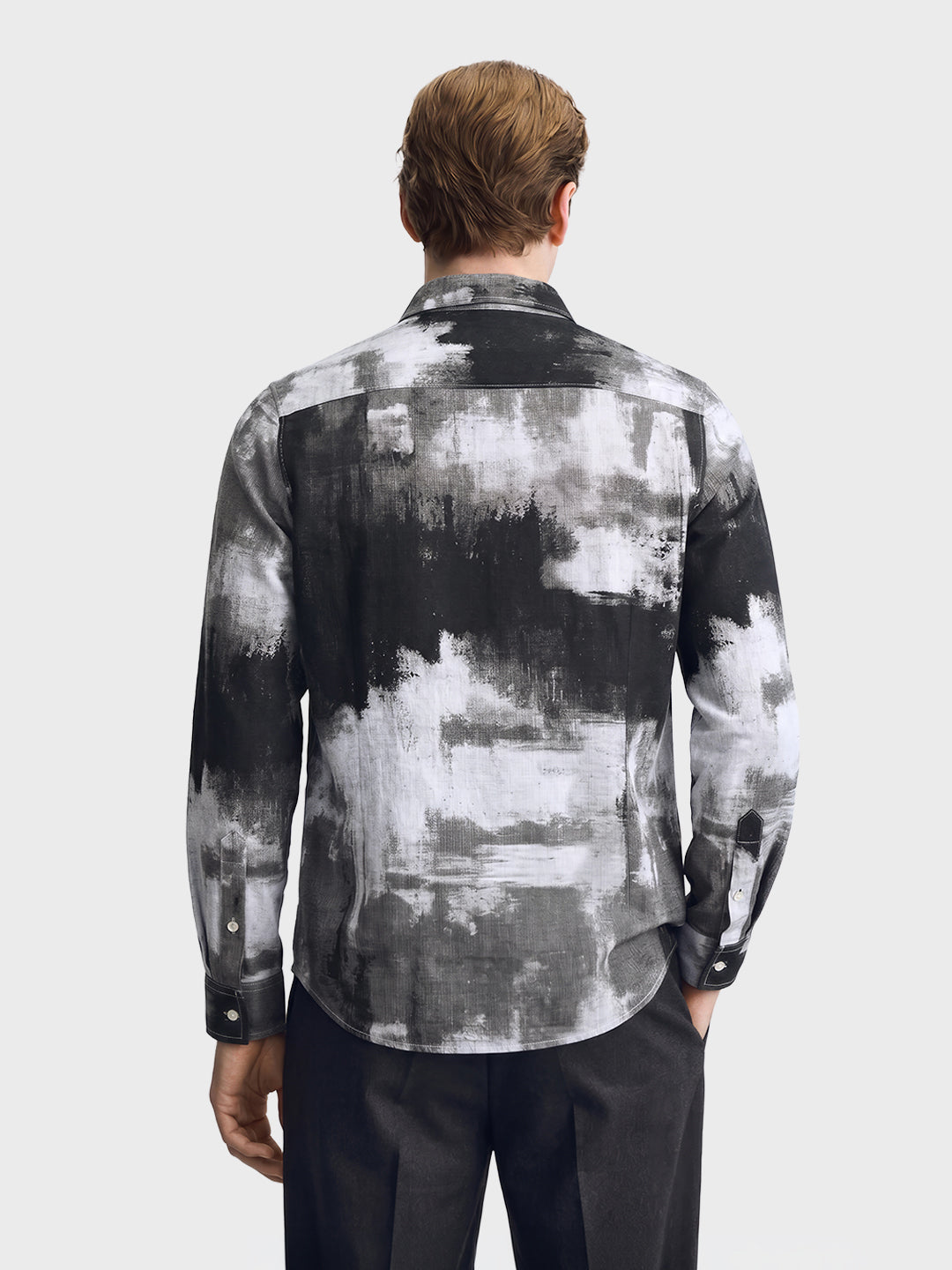 Men's Brown Slim Fit Printed Casual Shirt