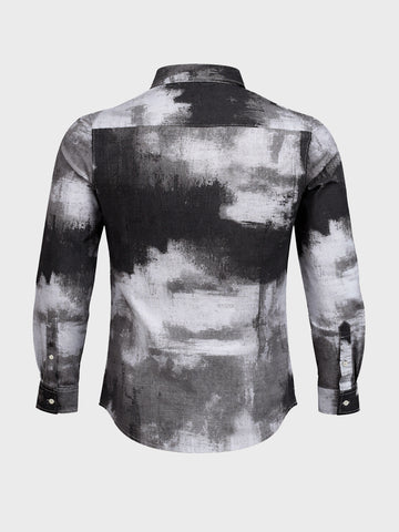 Men's Brown Slim Fit Printed Casual Shirt