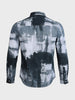 Men's Grey Slim Fit Printed Casual Shirt