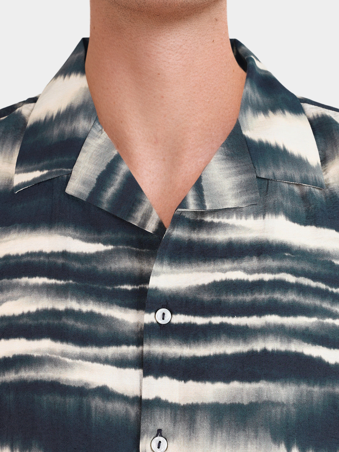 Men's Multicolor Relaxed Fit Printed Resort Wear Shirt