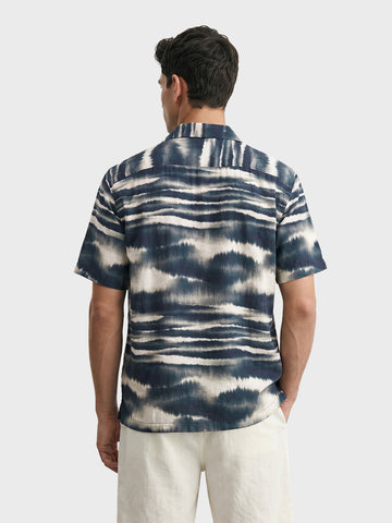 Men's Multicolor Relaxed Fit Printed Resort Wear Shirt