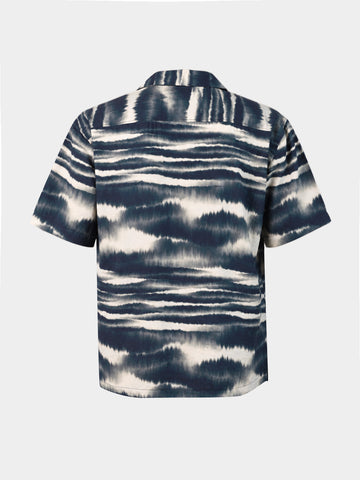 Men's Multicolor Relaxed Fit Printed Resort Wear Shirt
