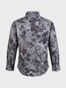 Men's Grey Regular Fit Printed Casual Shirt
