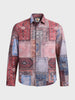 Men's Red Regular Fit Printed Casual Shirt