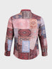 Men's Red Regular Fit Printed Casual Shirt