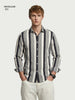 Men's Black Regular Fit Vertical Stripes Casual Shirt