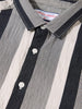 Men's Black Regular Fit Vertical Stripes Casual Shirt