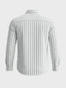 Men's White Regular Fit Striped Casual Shirt
