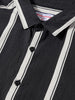 Men's Black Regular Fit Vertical Stripes Casual Shirt