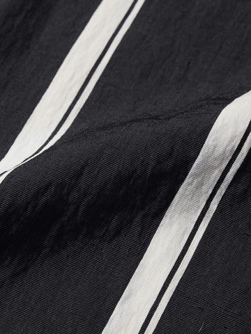 Men's Black Regular Fit Vertical Stripes Casual Shirt
