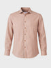 Men's Rust Regular Fit Striped Casual Shirt