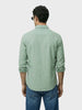 Men's Green Regular Fit Striped Casual Shirt