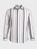 Men's White Slim Fit Striped Casual Shirt