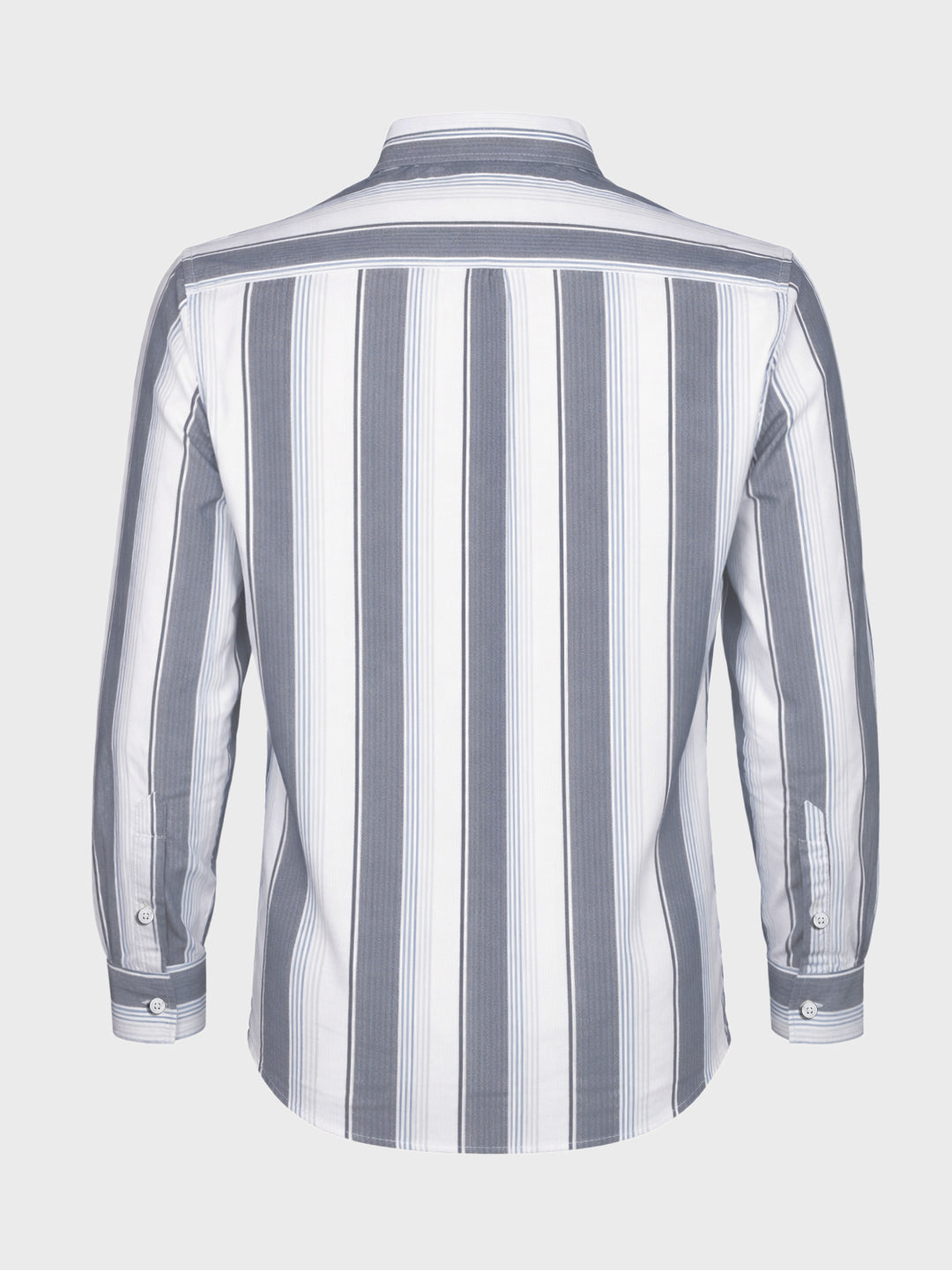 Men's White Slim Fit Striped Casual Shirt