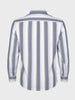 Men's White Slim Fit Striped Casual Shirt