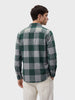 Men's Green Slim Fit Checkered Casual Shirt