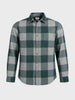 Men's Green Slim Fit Checkered Casual Shirt