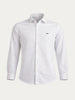 Men's White Slim Fit Solid Casual Shirt