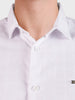 Men's White Slim Fit Solid Casual Shirt