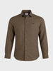 Men's Khaki Slim Fit Solid Casual Shirt
