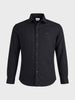 Men's Black Slim Fit Solid Casual Shirt