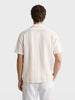 Men's Black Relaxed Fit Striped Resort Wear Shirt